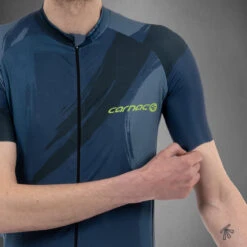 Carnac Men's Brosse Short Sleeve Jersey / Blue -Planetx Shop CLCABSSJB P5
