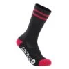 Carnac Stripe Perform Cycling Socks / Black & Burgundy -Planetx Shop CLCASTRPCSBBU P1