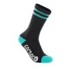 Carnac Stripe Perform Cycling Socks / Black & Teal -Planetx Shop CLCASTRPCSBTE P1