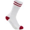 Carnac Stripe Perform Cycling Socks / White & Burgundy -Planetx Shop CLCASTRPCSWBU P1