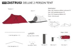 Zastrugi Deluxe 2 Person Tent -Planetx Shop Z2PDTENT P9
