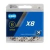 KMC X8 8 Speed Chain / 114 / Silver/Grey -Planetx Shop k41a